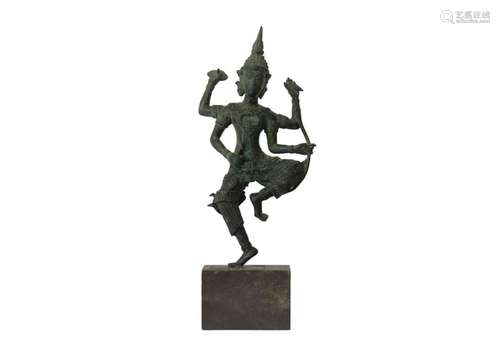 SIAM, début XXe siècle,<br />
Statuette en bronze représenta...