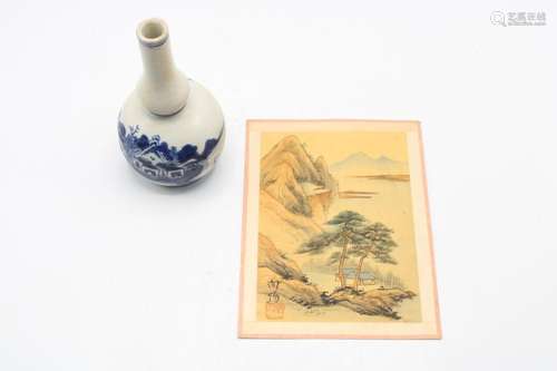 CHINE DU SUD et CHINE XXe siècle,<br />
Petit vase gourde à ...