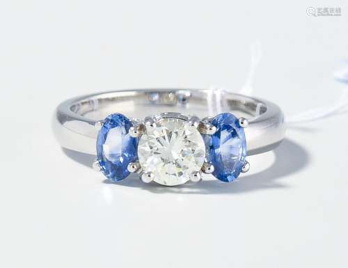 Saphir-Brillant-Ring