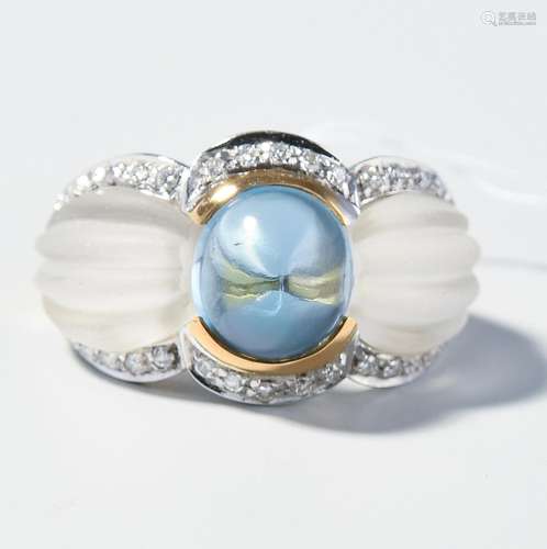 Topas-Quarz-Brillant-Ring