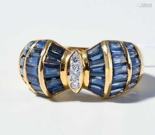 Saphir-Brillant-Ring