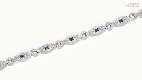 Saphir-Diamant-Bracelet