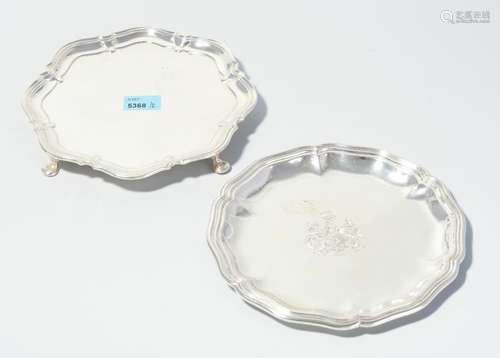 Lot: Kleiner Salver und Untersetzer