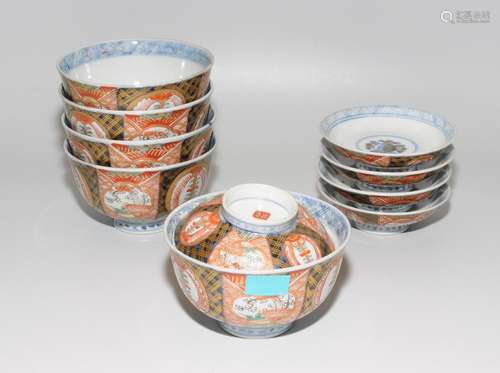 Lot: 5 Chawan mit Deckel