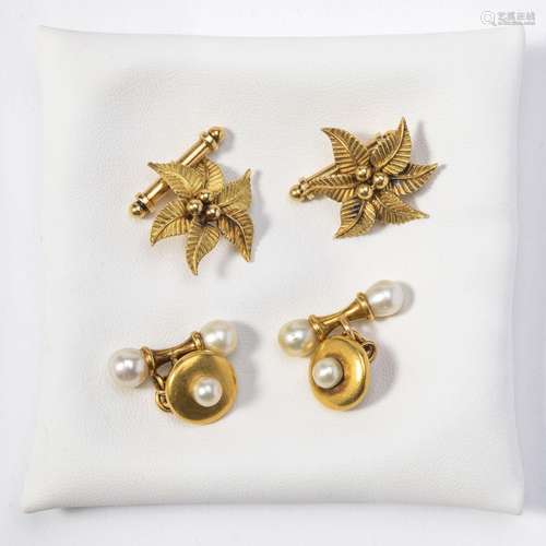 Two pairs of cufflinks