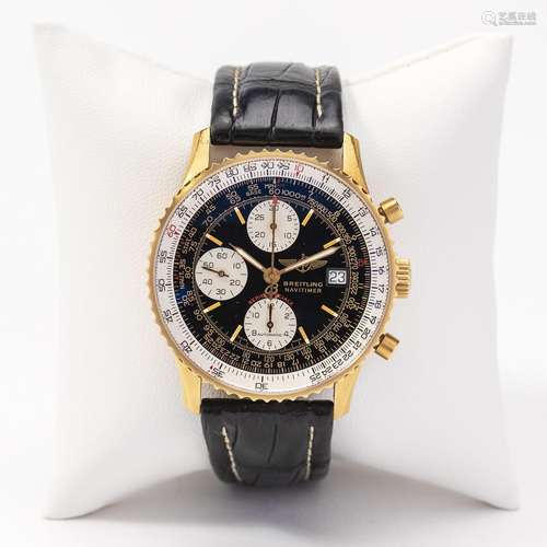 An 18 carat yellow gold Breitling Navitimer wristwatch