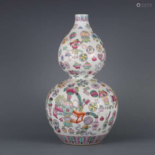 Pastel Ball Flower Bogus Gourd Vase
