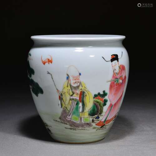 Pastel Fu Lu Shou Samsung Study Vase