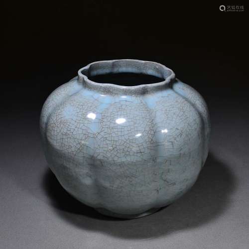 Imitation official glaze melon edge jar