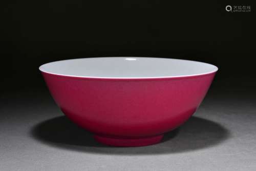 carmine glaze bowl