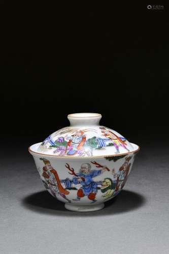 Pastel Baman Jinbao Tea Covered Bowl