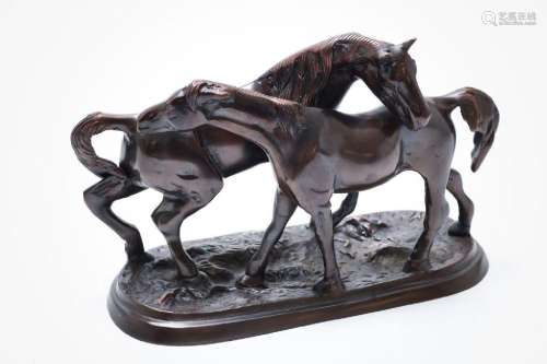 Sculptuur van 2 paarden