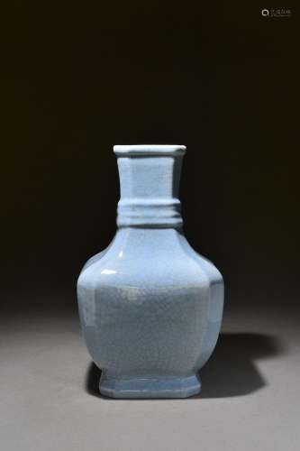 Imitation official glaze octagonal burden bottle