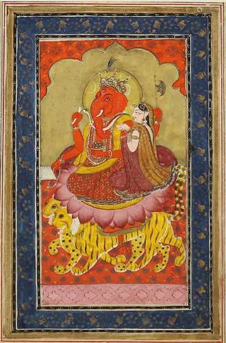 Indiaas miniatuur van de god Ganesha