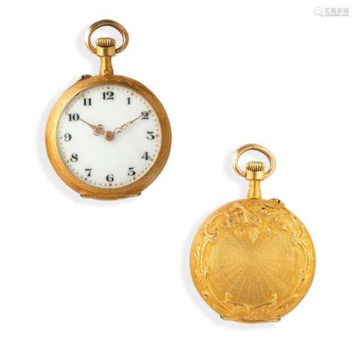 OROLOGIO DA COLLO DA DAMA, IN ORO GIALLO, FRANCIA CIRCA 1890