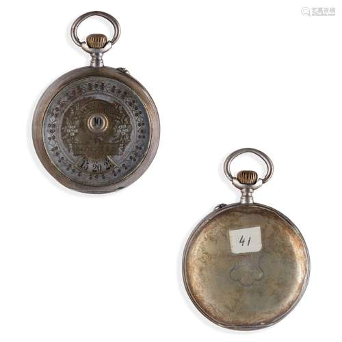 SALTERELLO, OROLOGIO DA TASCA IN ARGENTO CON ORE SALTANTI, F...