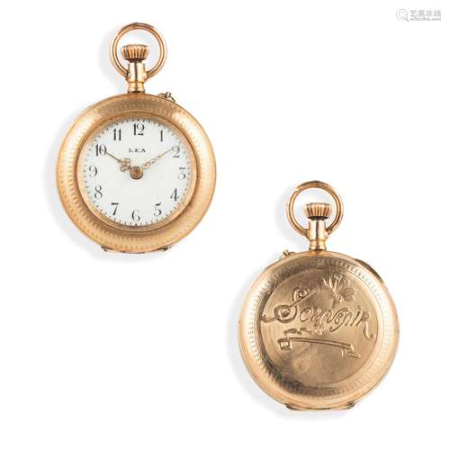 PICCOLO OROLOGIO DA TASCA IN ORO SOUVENIR, FRANCIA 1890 CIRC...