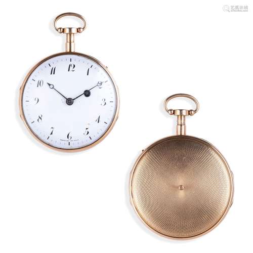 BREGUET ET FILS, OROLOGIO DA TASCA IN ORO CON RIPETIZIONE OR...