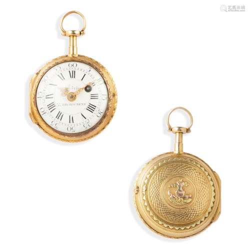 ESQUIVILLON & DECHOUDENS, OROLOGIO DA TASCA IN ORO ROSA ...