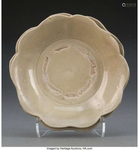 A Chinese Stacked Yue Ware Dish 2 x 5-3/4 x 5-3/4 inches (5....