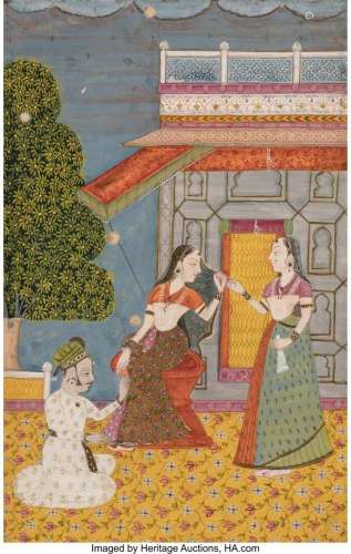 An Indian Miniature Painting Opaque Watercolor and Ink on Pa...
