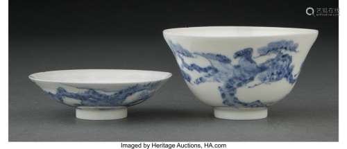 A Japanese Blue and White Covered Bowl