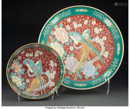 Two Japanese Arita Porcelain Table Articles Marks: artist`s ...