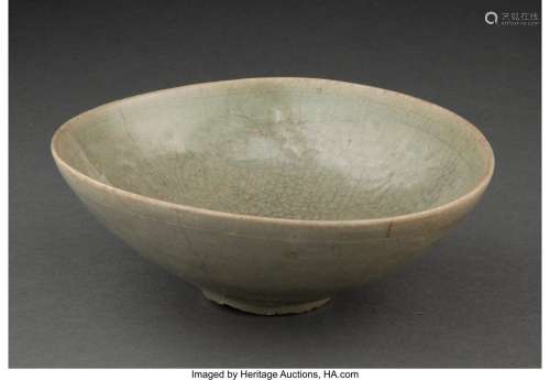 A Korean Celadon Glazed Bowl 2-5/8 x 7 x 7 inches (6.7 x 17....