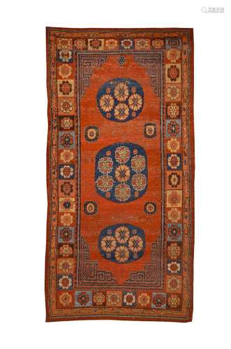 A ‘KHOTAN’ POMEGRANATES CARPET