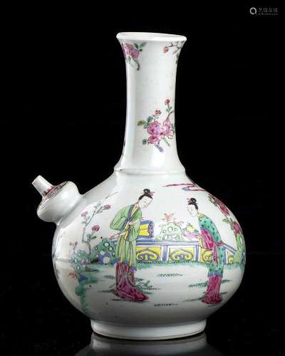 A 'FAMILLE ROSE' PORCELAIN KENDI EWER