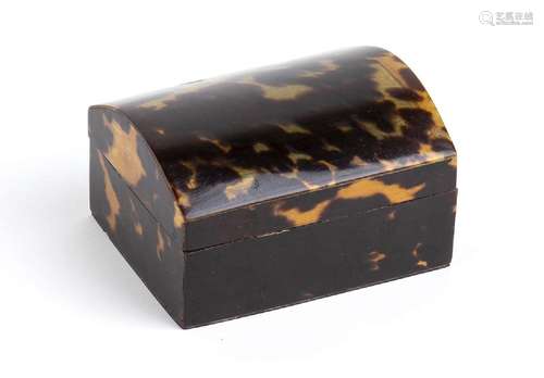 A TORTOISESHELL BOX AND COVER