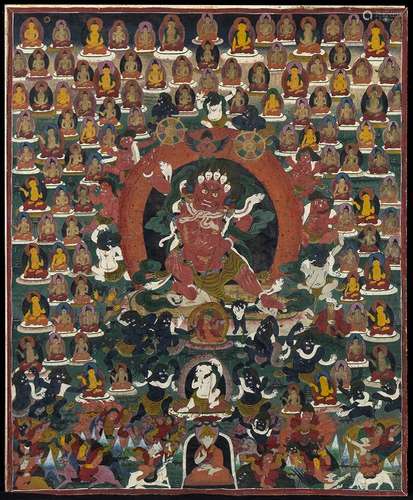 A THANGKA WITH TAGLA MEMBAR