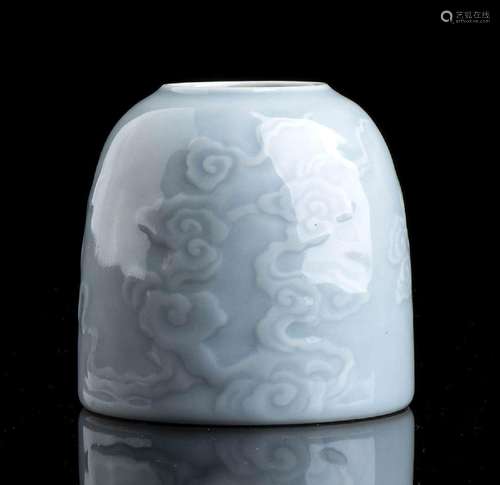 A GLAZED PORCELAIN BEEHIVE WATER POT