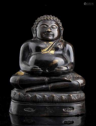 A GILT BRONZE SCULPTURE OF PHRA SANGKACHAI