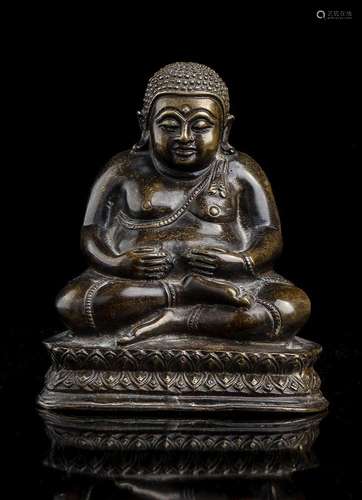 A BRONZE SCULPTURE OF PHRA SANGKACHAI<br />