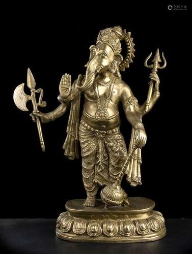 A GILT METAL GANESHA