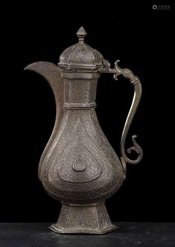 A BRONZE TOMBAK EWER