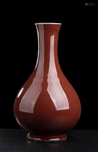 A ‘SANG DE BOEUF’ GLAZED PORCELAIN LARGE VASE