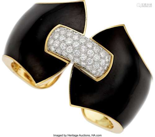 David Webb Diamond, Enamel, Platinum,  Gold Bracelet  Stones...