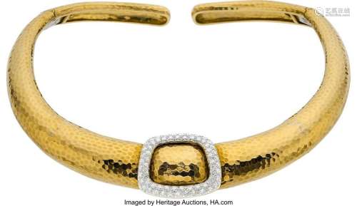 Andrew Clunn Diamond, Platinum, Gold Convertible Necklace  S...