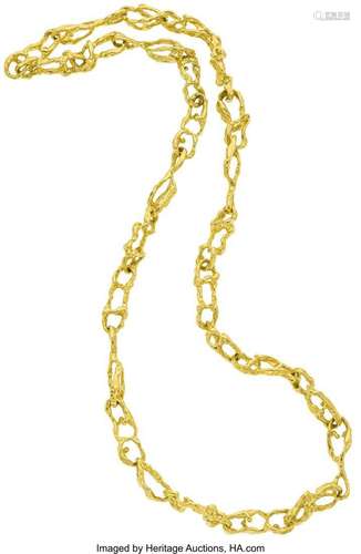 Tiffany & Co. Gold Necklace  Metal: 18k gold Marked: Tif...