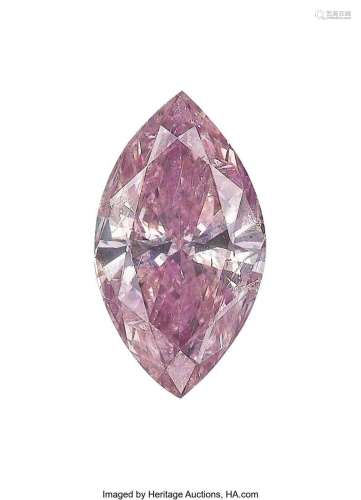 0.38 ct Fancy Purplish Pink Diamond  Shape: Marquise Measure...