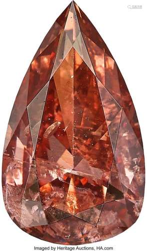 0.80 ct Fancy Deep Pink Diamond  Shape: Pear Measurements: 8...