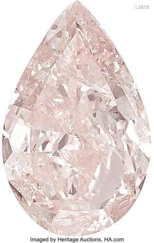 1.01 ct Fancy Orangy Pink Diamond  Shape: Pear Measurements:...
