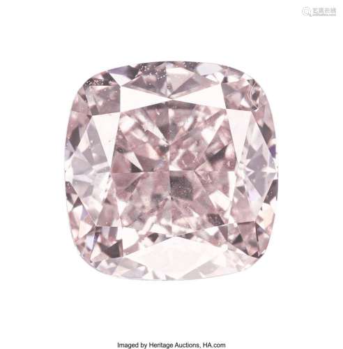 1.05 ct Fancy Light Pinkish Brown Diamond  Shape: Cushion Me...