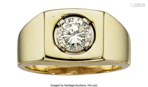 Diamond, Gold Ring  Stones: Round brilliant-cut diamond  wei...