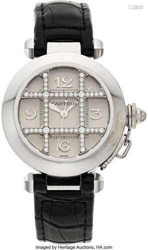 Cartier Diamond, White Gold Pasha Watch  Case: 32 mm, round,...
