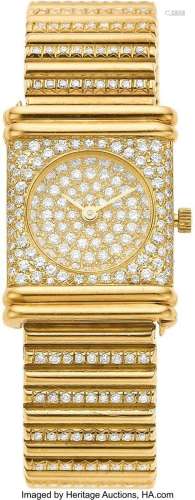 Eric Bertrand Diamond, Cultured Pearl,  Gold Watch, French  ...