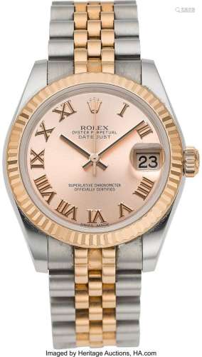 Rolex Rose Gold, Stainless Steel Datejust Watch  Case: 31 mm...