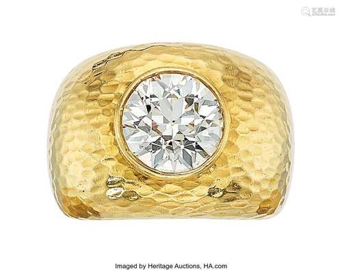 Andrew Clunn Diamond, Gold Ring  Stones: Round brilliant-cut...